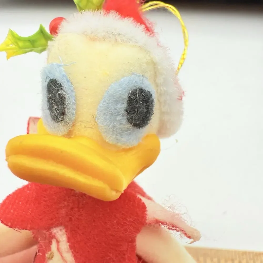 Disney Flocked Vintage Donald Duck Christmas Ornament 4